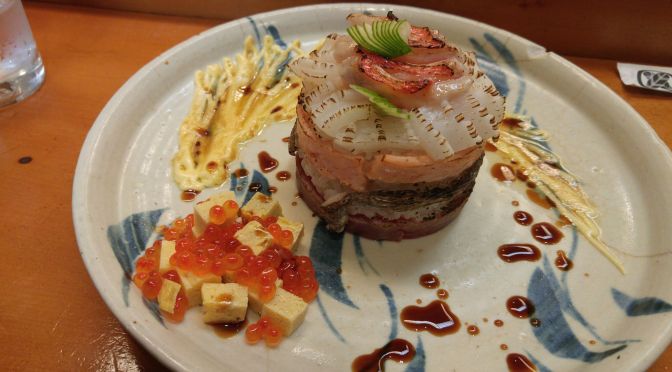 Sushi Art: Seared Sushi Millefeuille by Chef Kenta Birukawa at Sushi Ko in Shizuoka City!
